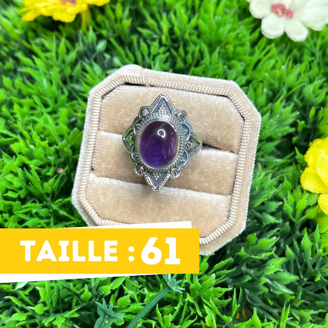 Bague Argent 925 Améthyste #8