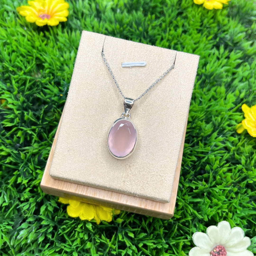 Pendentif Quartz Rose #12