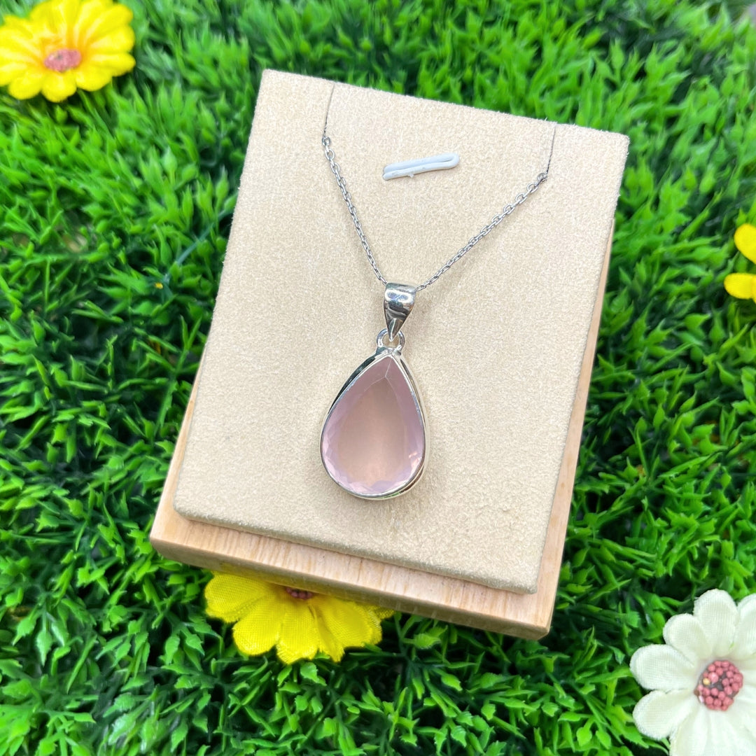 Pendentif Quartz Rose #4