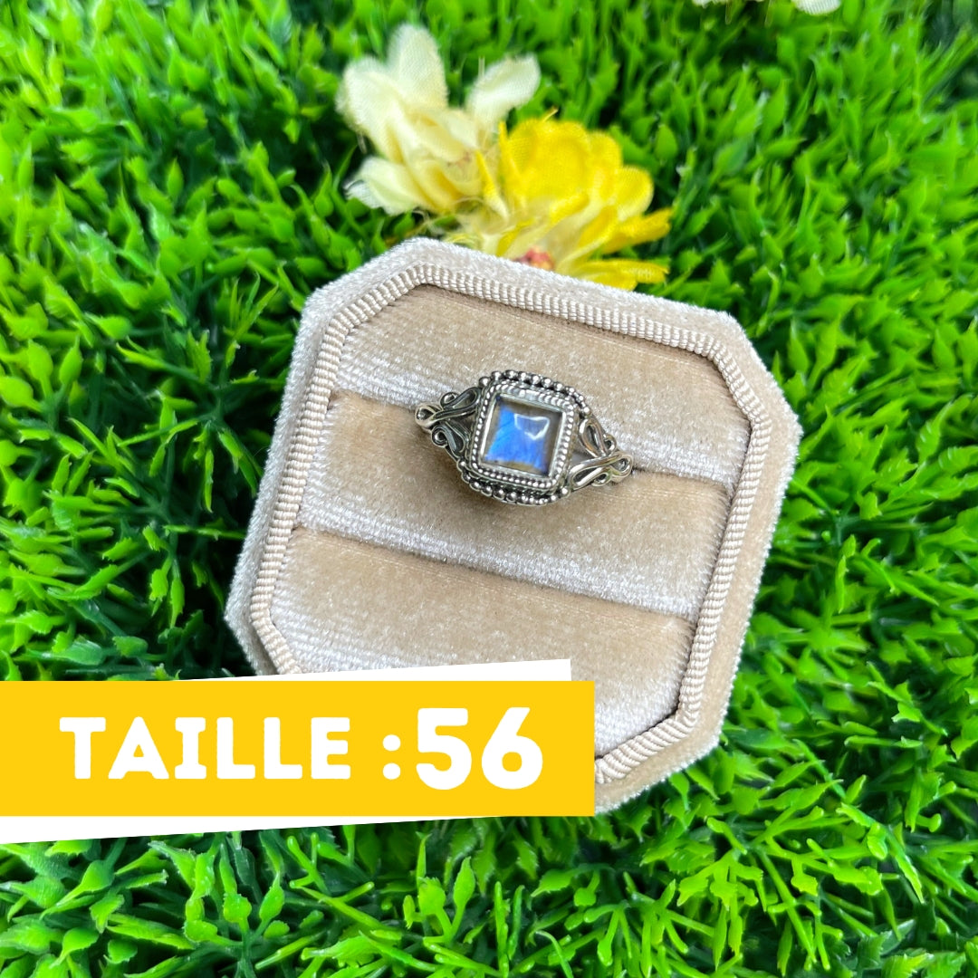 Bague Argent 925 Labradorite Bluefire #106