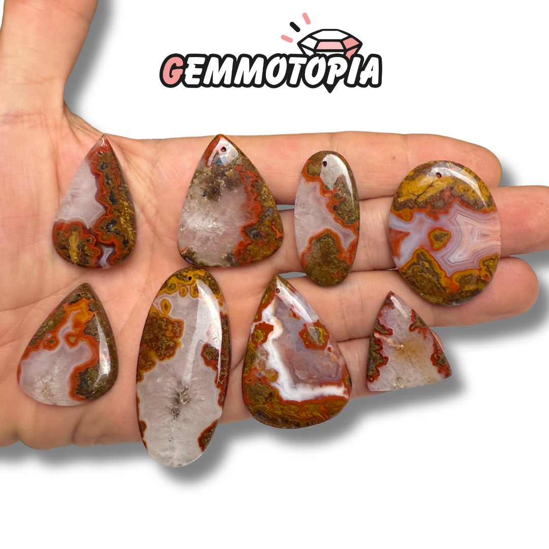 Pendentif Percé Agate Marocaine