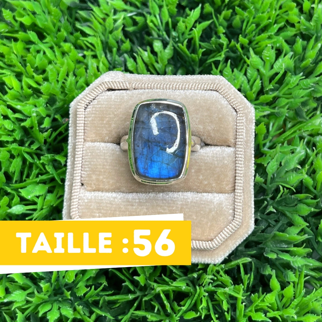 Bague Argent Labradorite Bluefire #214