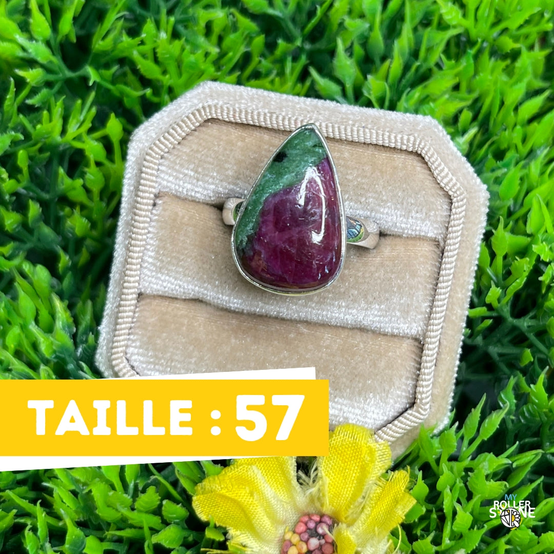 Bague Argent Rubis Zoïsite #13