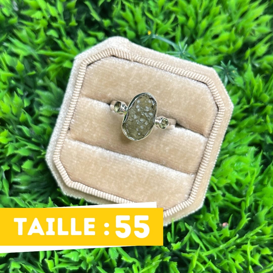 Bague Argent Moldavite #15