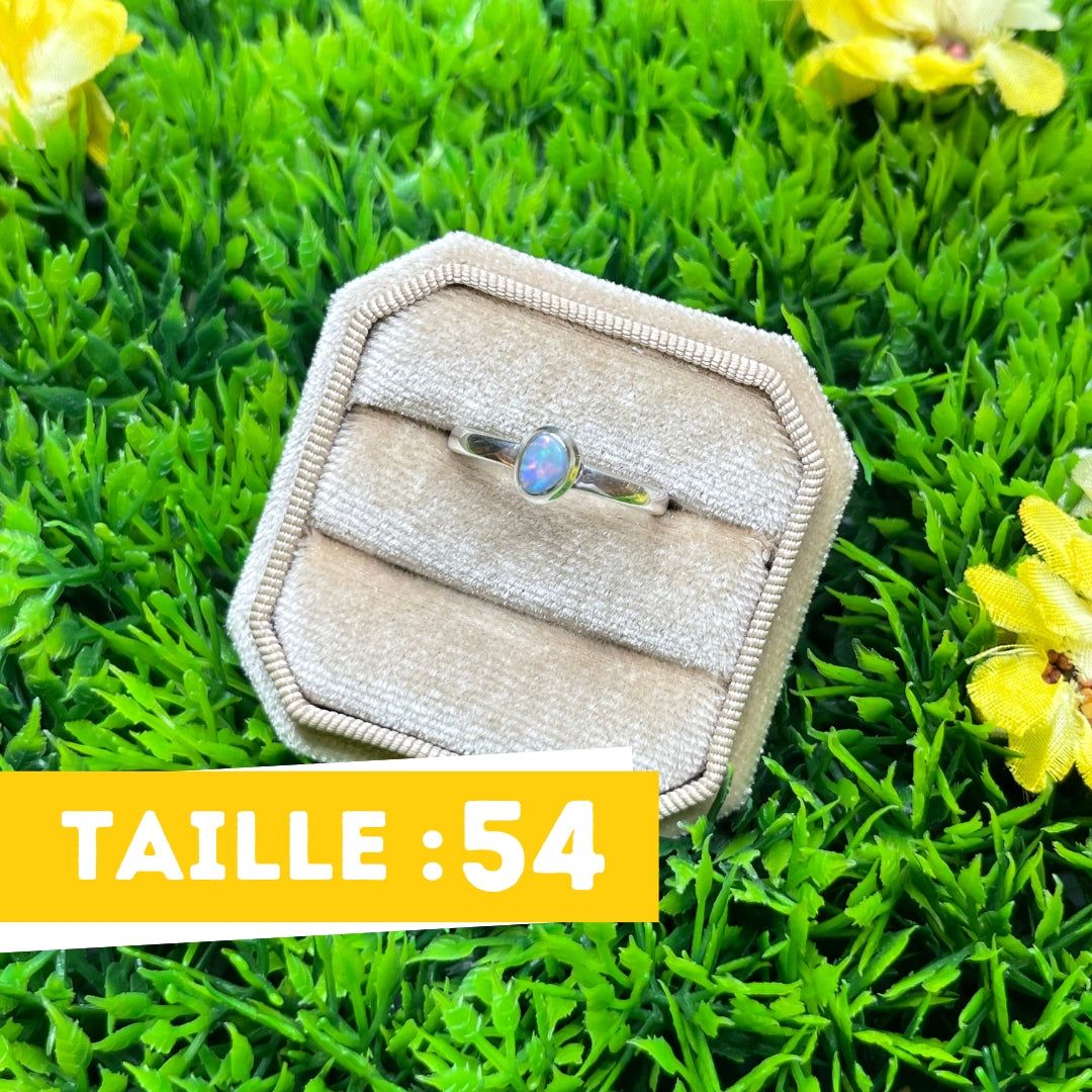 Bague Argent Opale Australienne #15