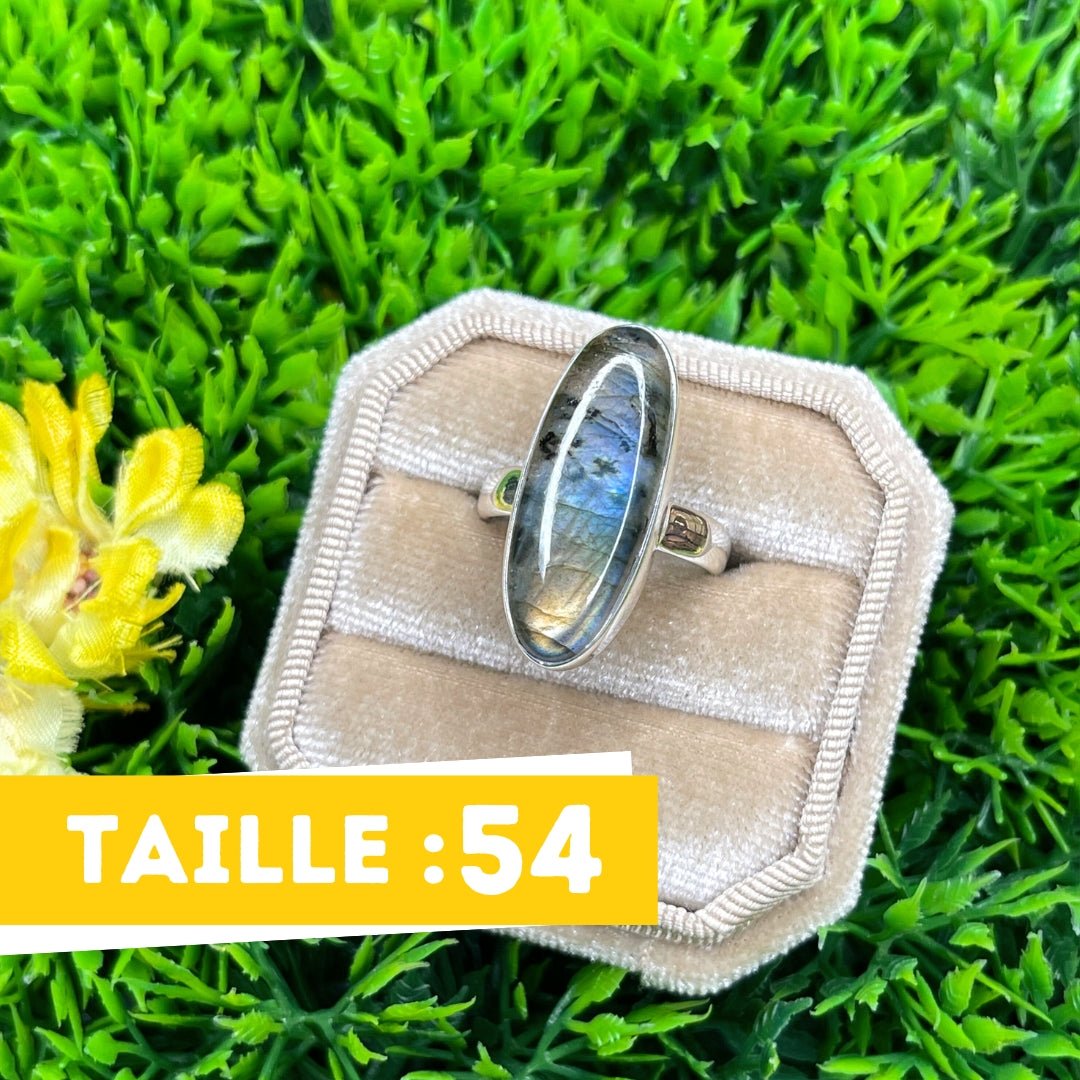 Bague Argent Labradorite Bluefire #129