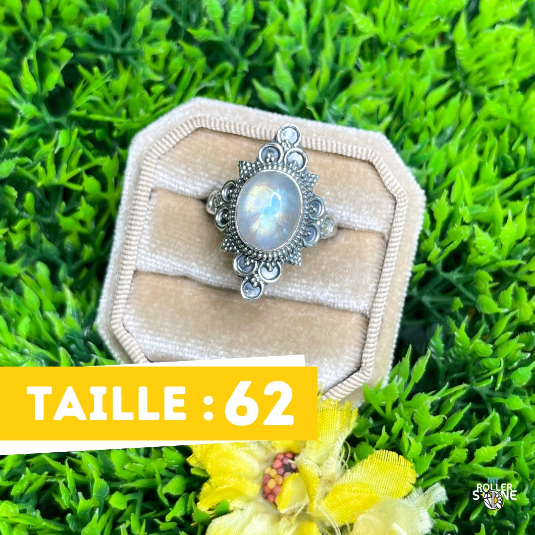 Bague Argent 925 Pierre de Lune #399