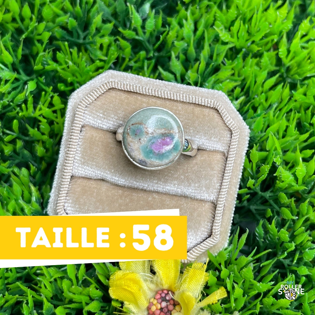 Bague Argent Rubis Fuchsite #29