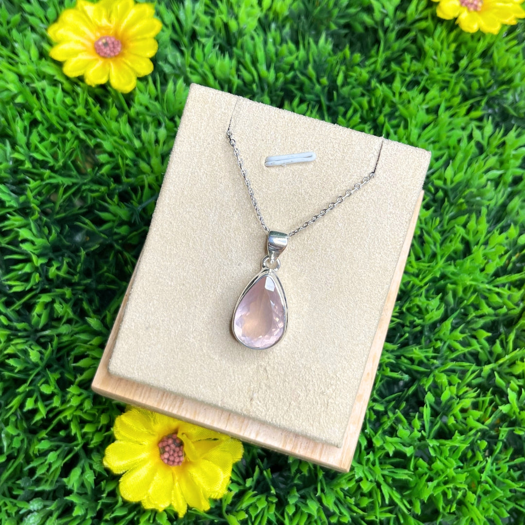 Pendentif Quartz Rose #28