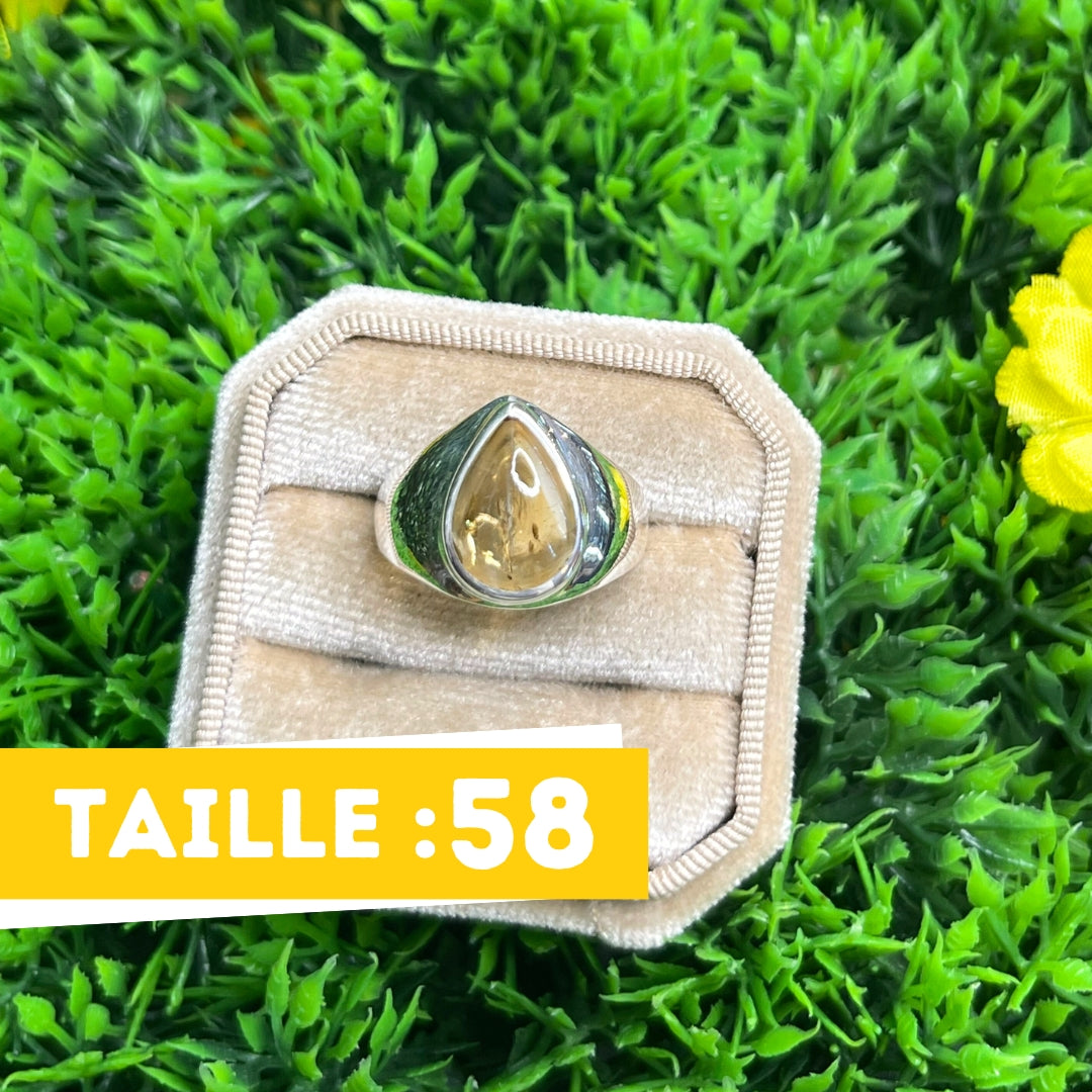 Bague Argent Citrine #50