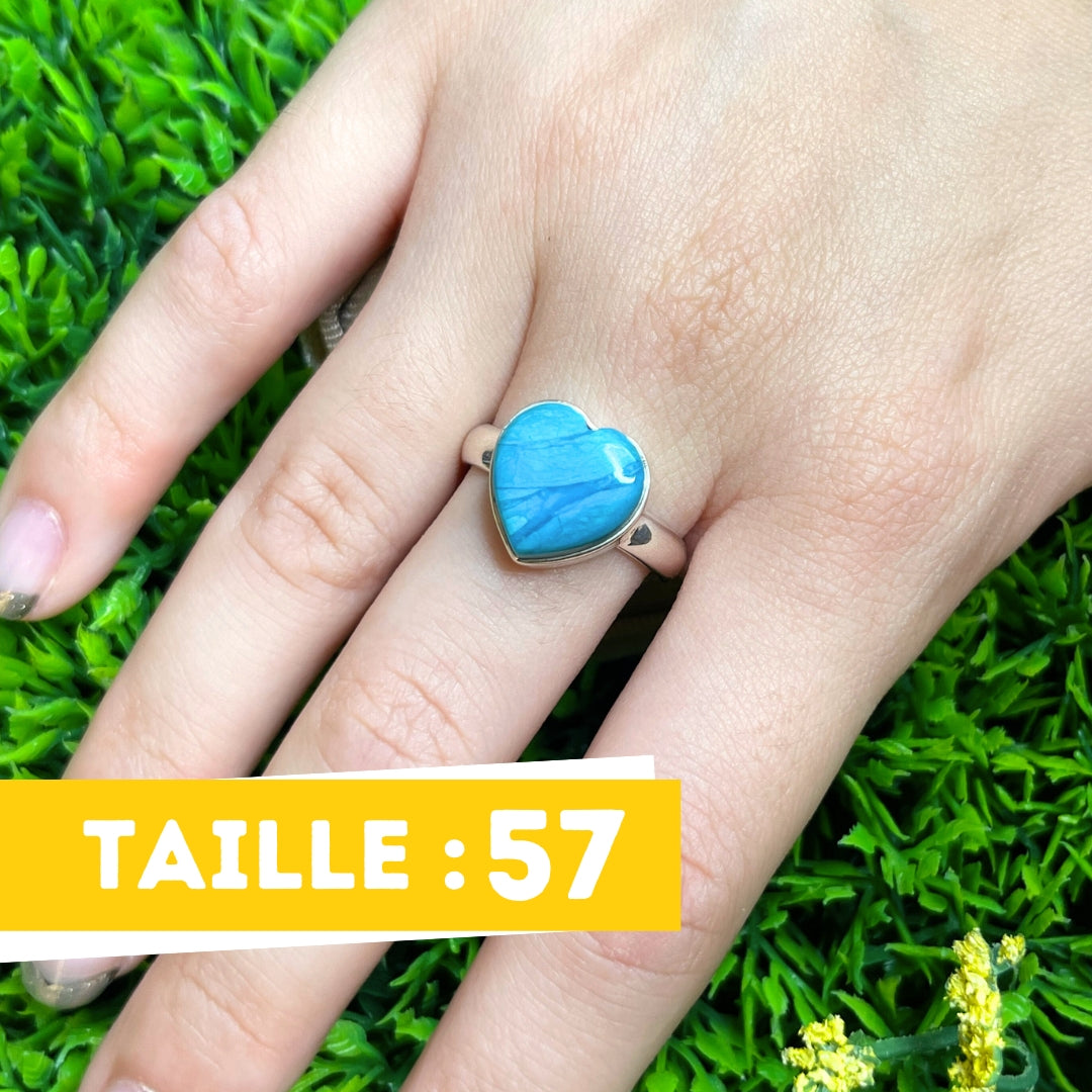 Bague Opale Bleue du Pérou #37