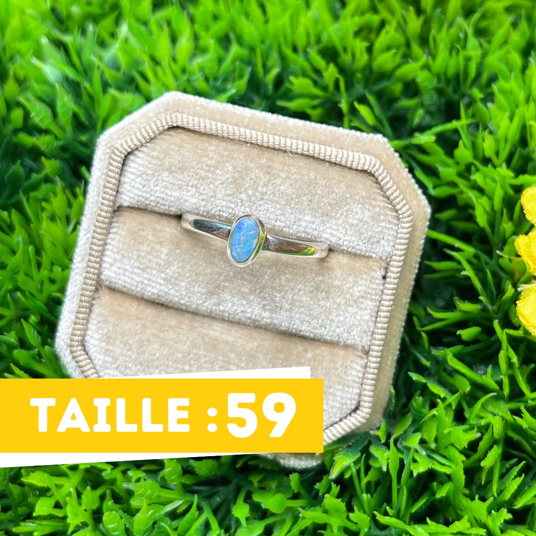 Bague Argent Opale Australienne #4