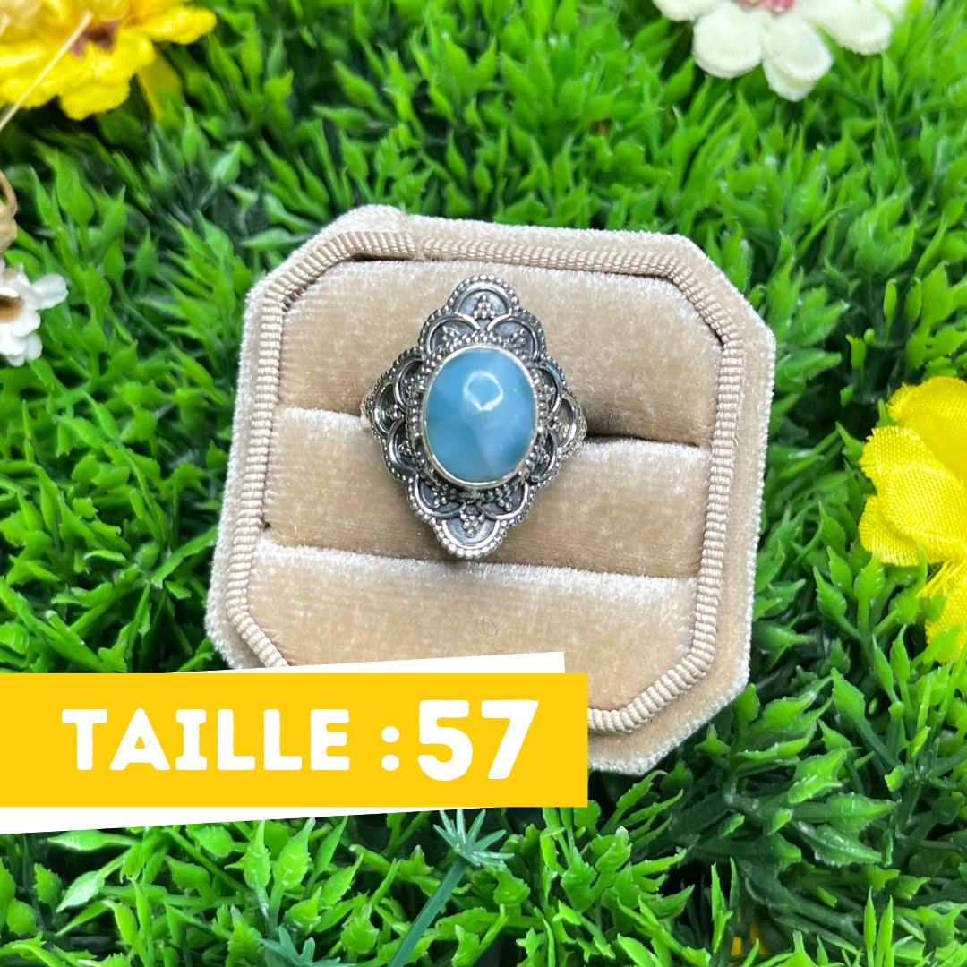 Bague Argent 925 Larimar #4