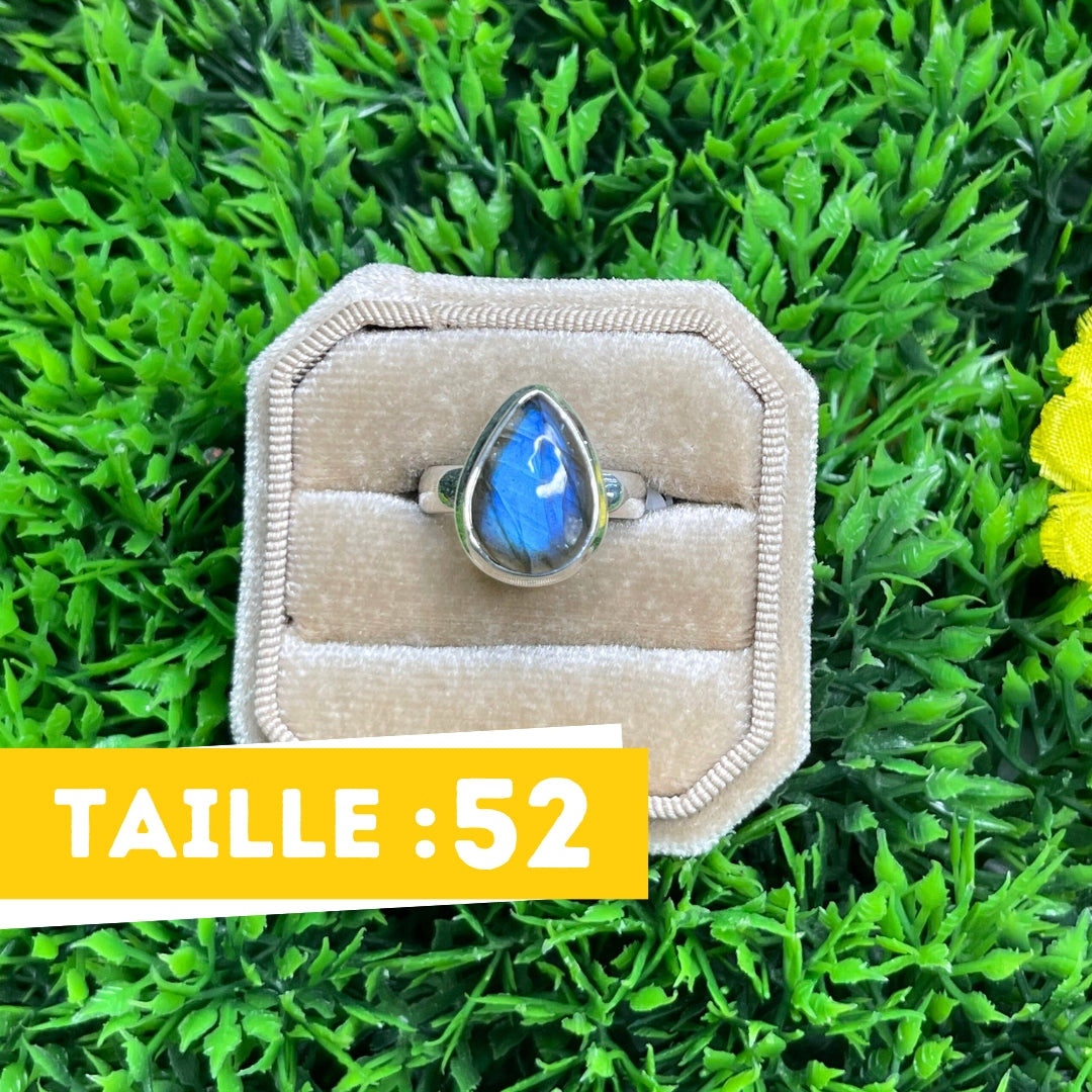 Bague Argent Labradorite Bluefire #199