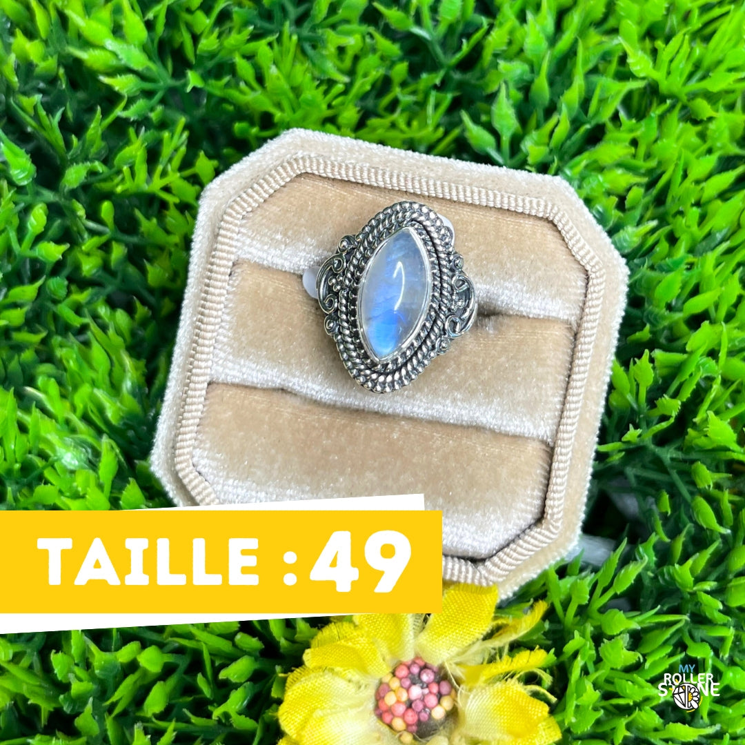 Bague Argent 925 Pierre de Lune #354