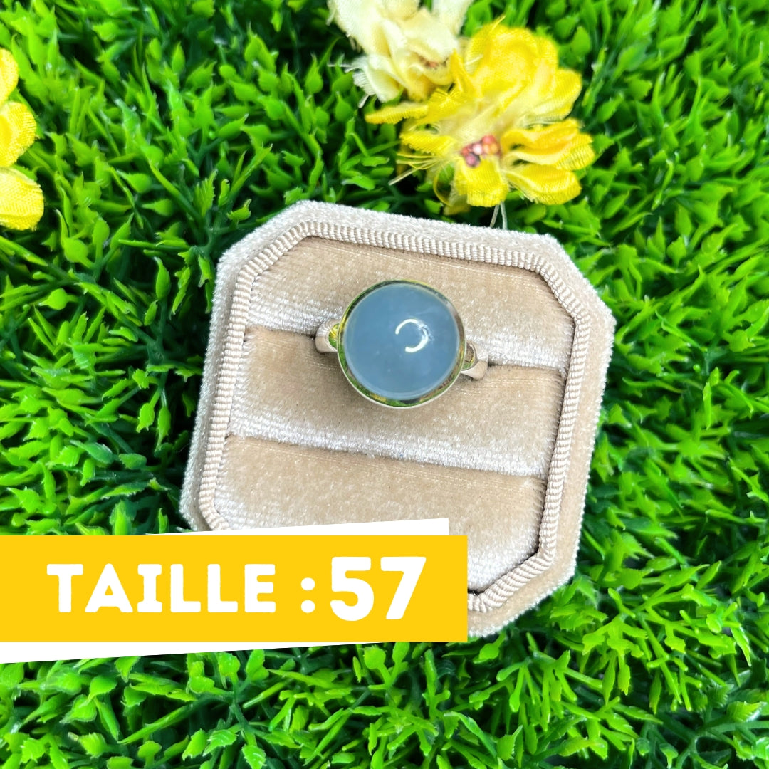 Bague Argent Aigue Marine #50