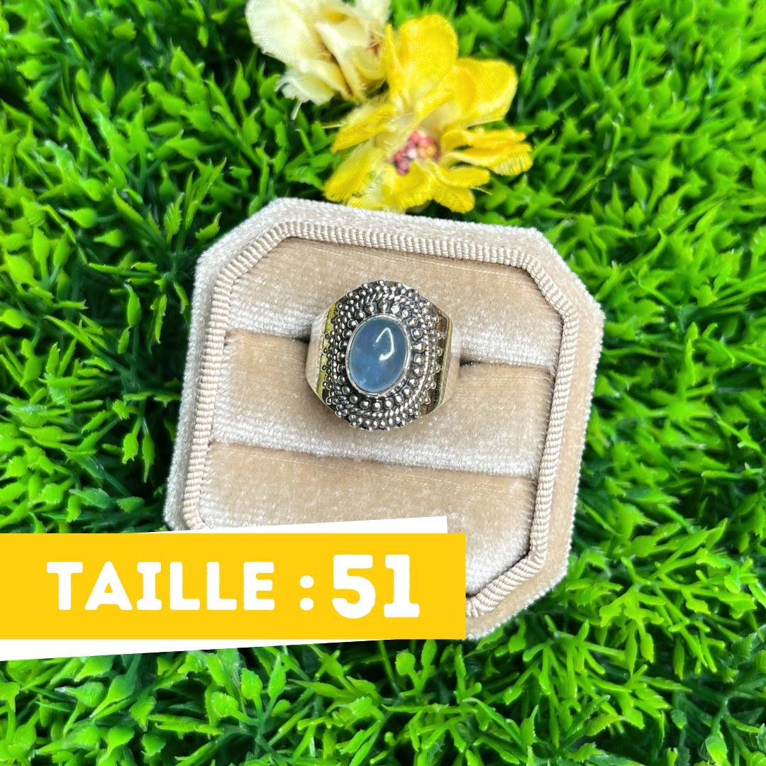 Bague Argent Aigue Marine #67