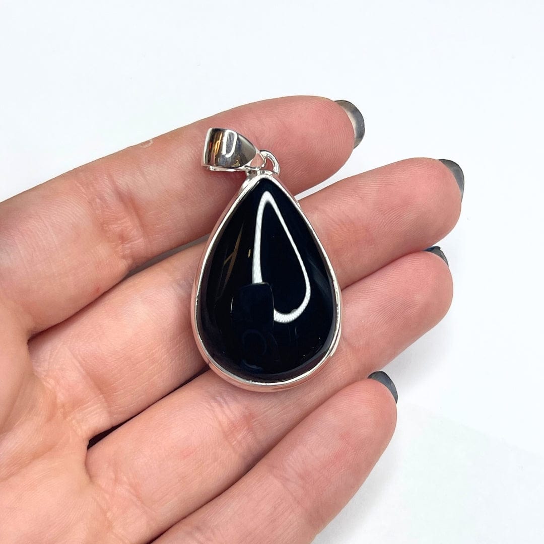 Pendentif Argent Onyx #14