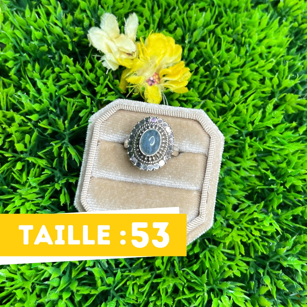 Bague Argent Aigue Marine #62