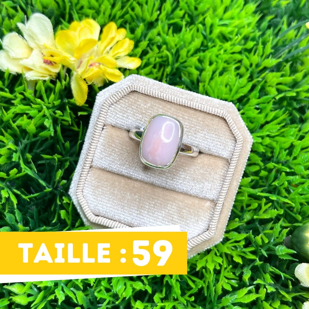 Bague Argent Opale Rose #57