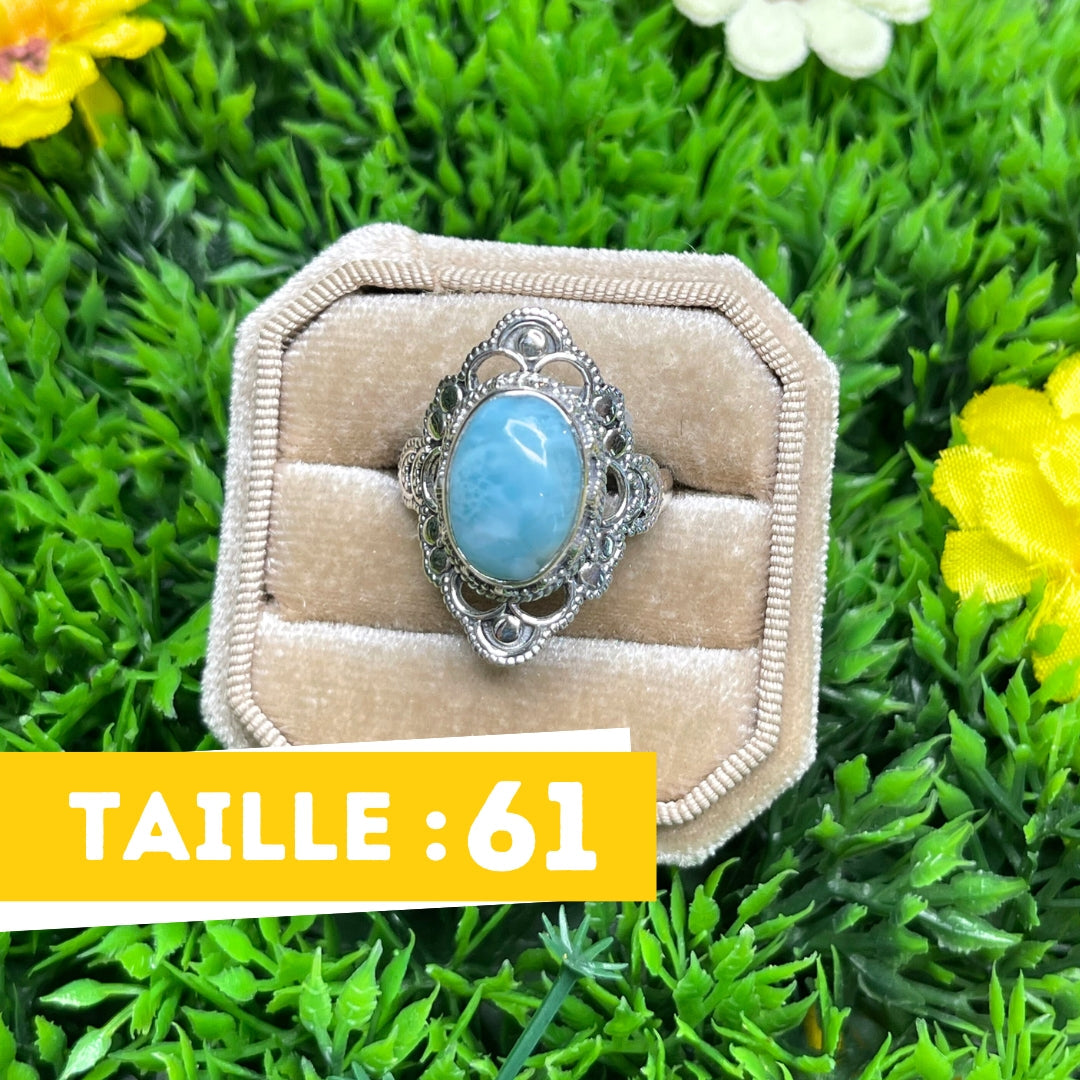 Bague Argent 925 Larimar #9