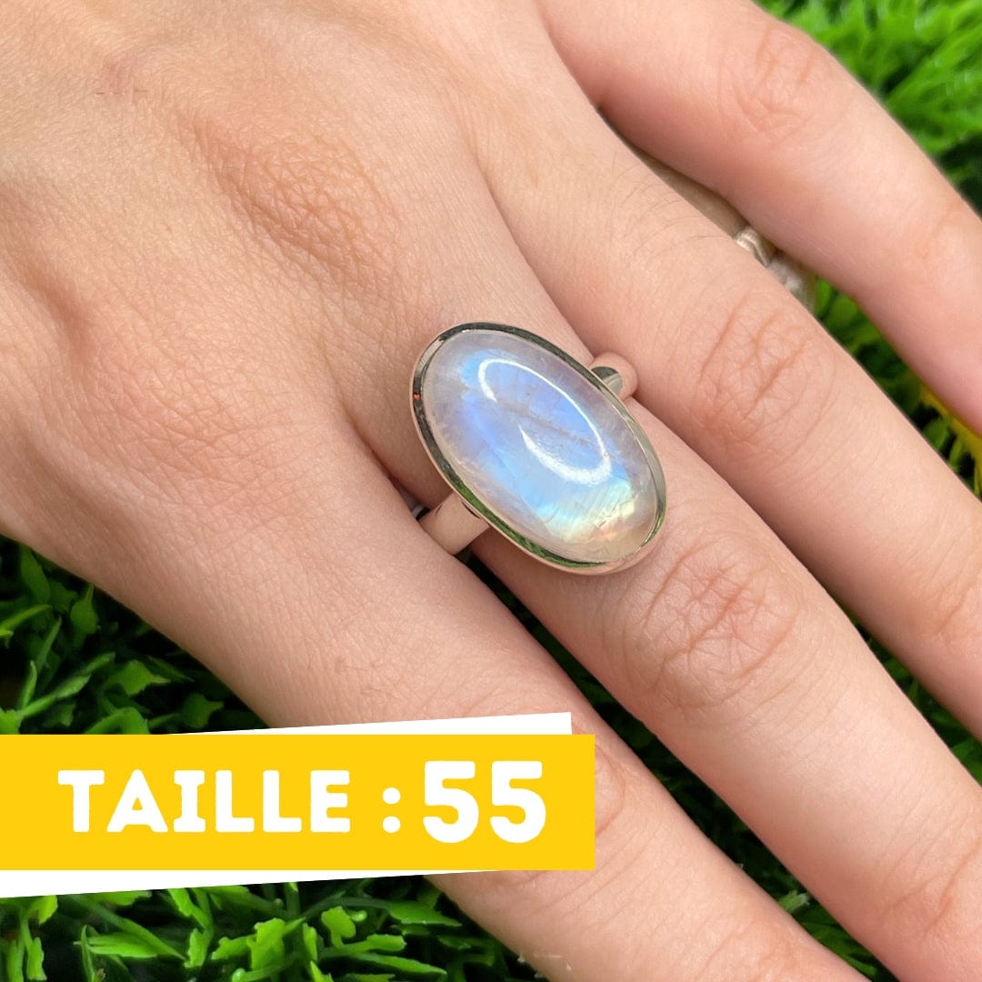 Bague Pierre de Lune Blue Fire #8