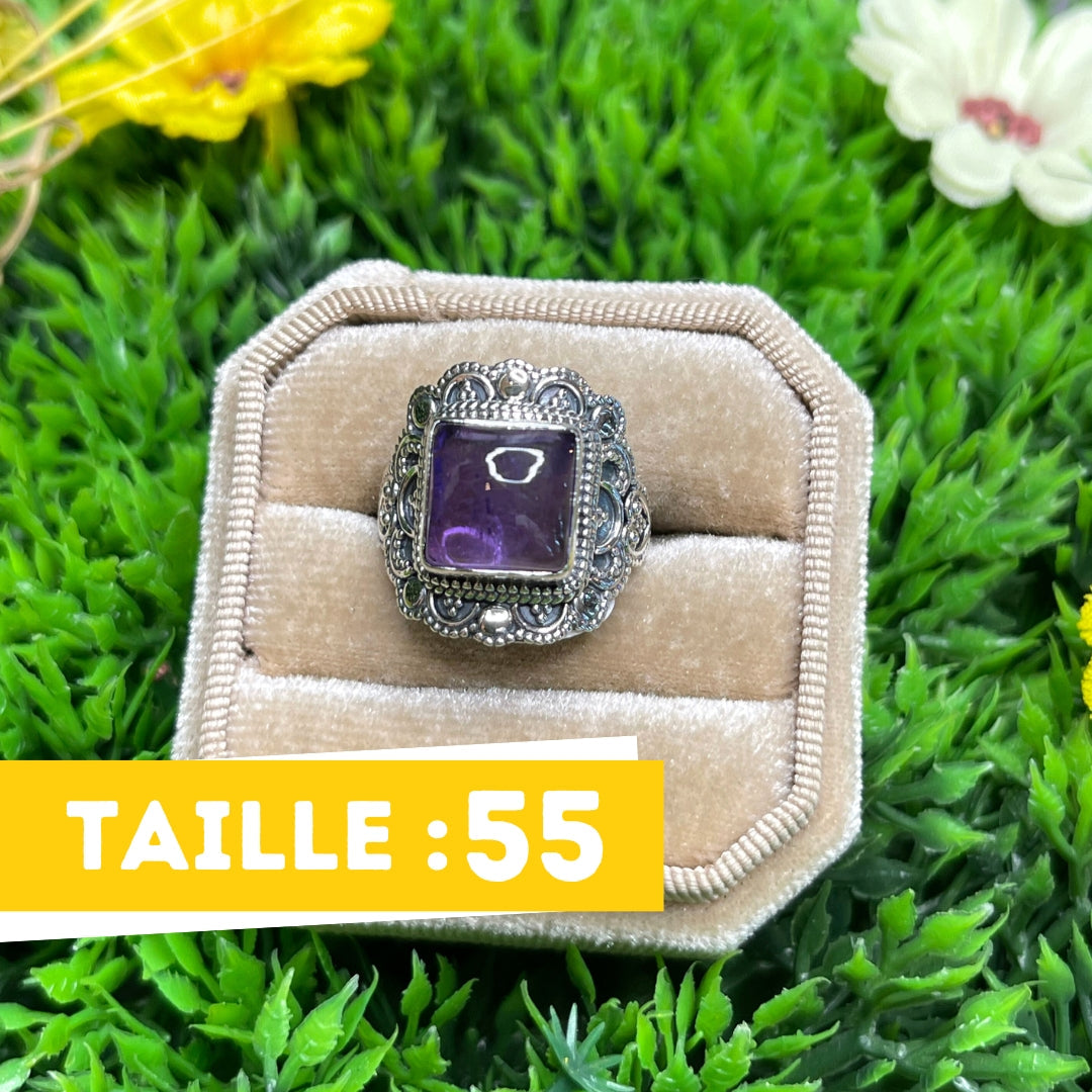 Bague Argent 925 Améthyste #4