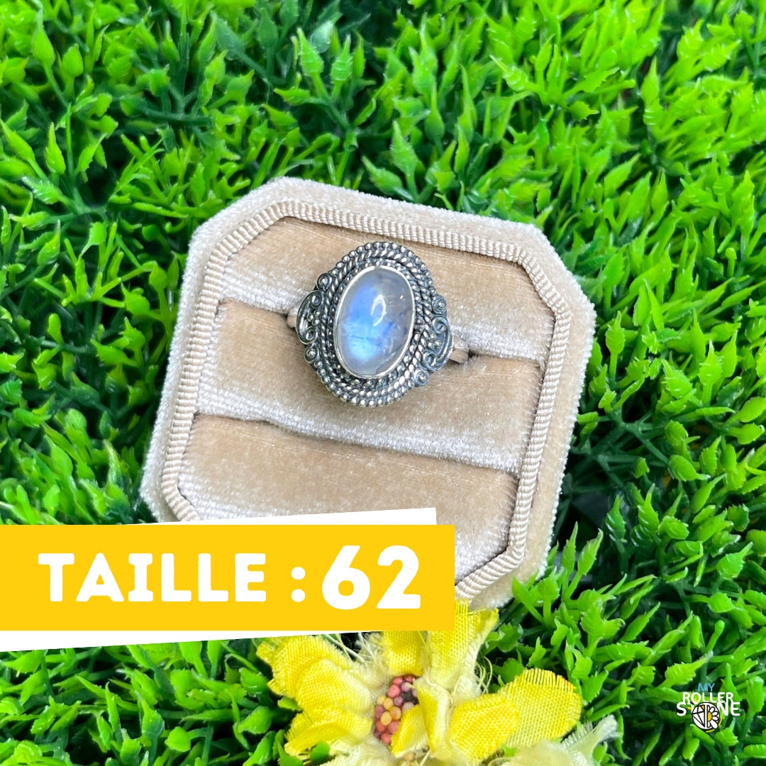 Bague Argent 925 Pierre de Lune #398