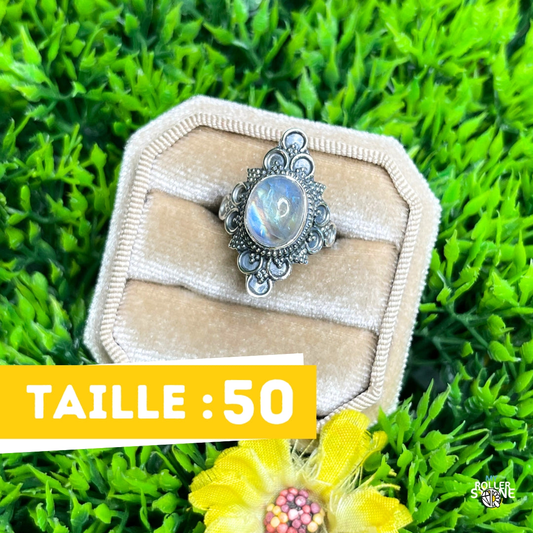 Bague Argent 925 Pierre de Lune #363