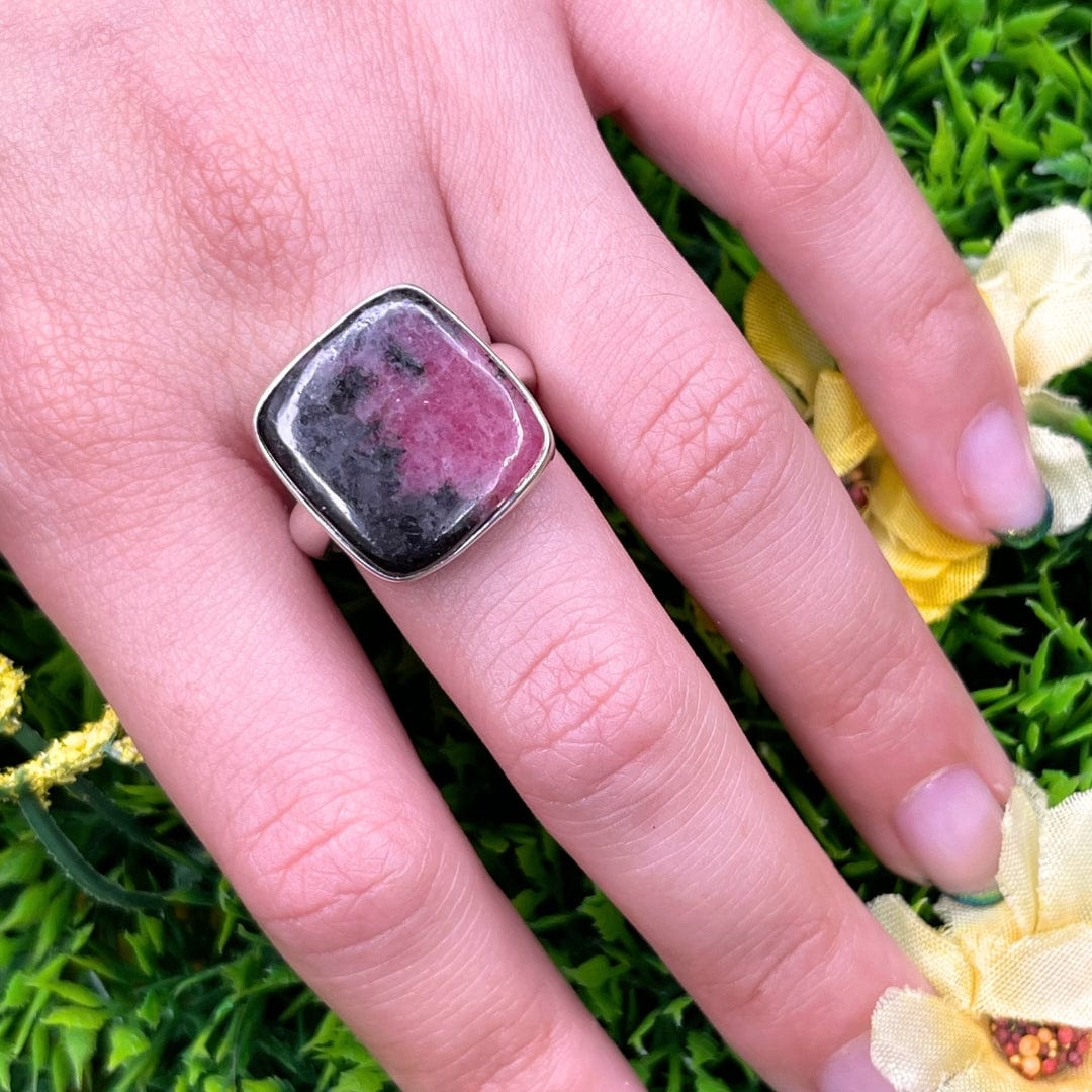 Bague Argent Rhodonite Australienne #14