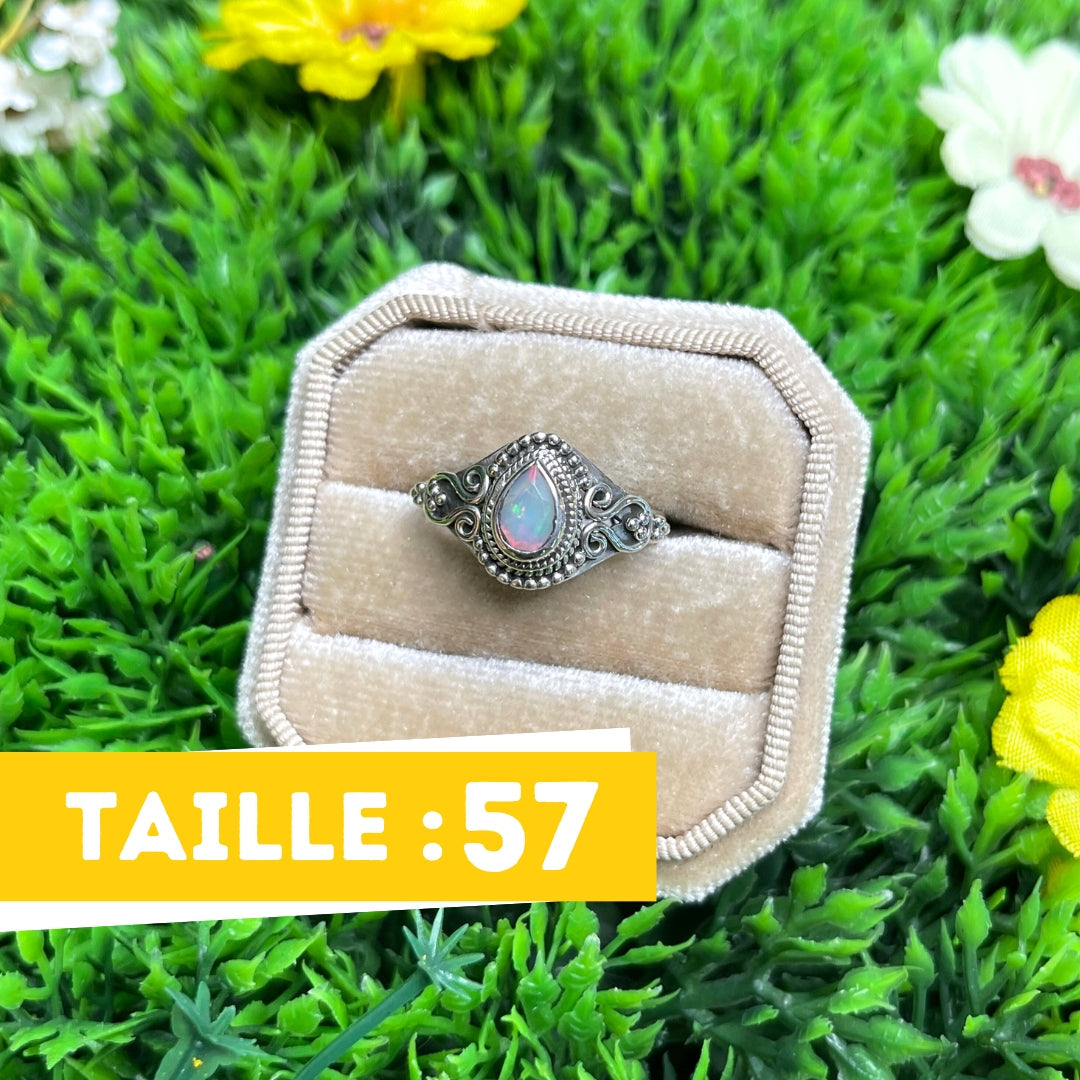 Bague Argent 925 Opale Ethiopienne #2