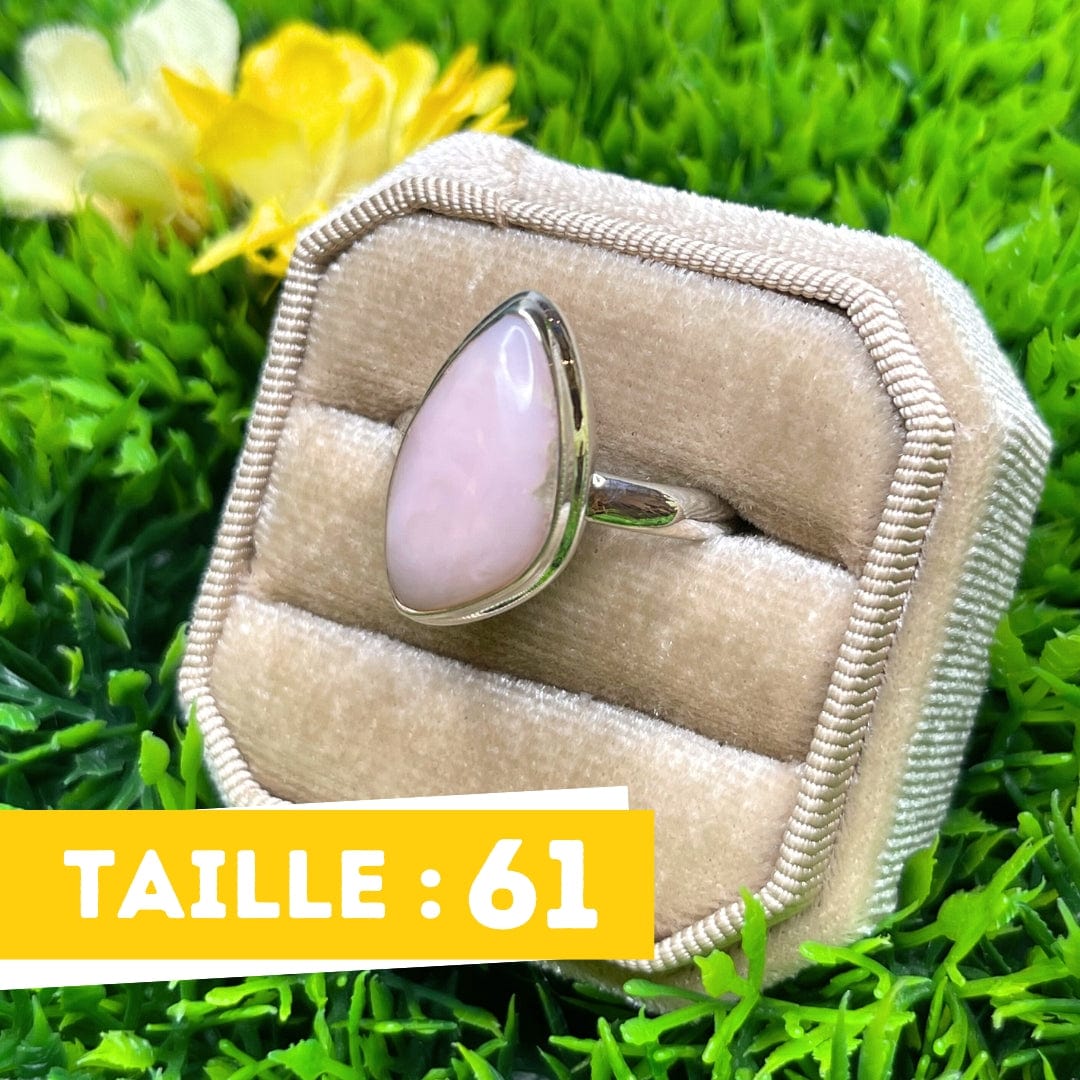 Bague Argent Opale Rose #40