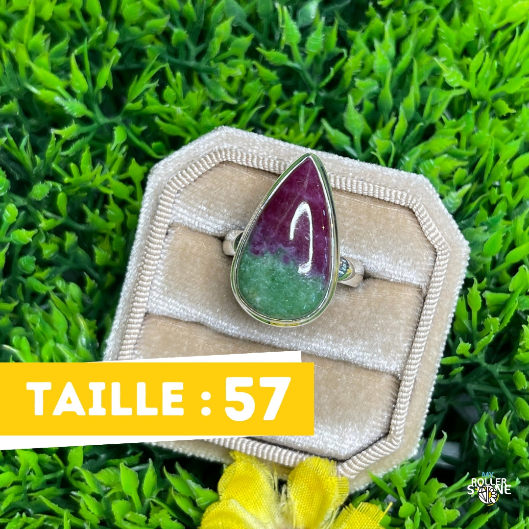 Bague Argent Rubis Zoïsite #15