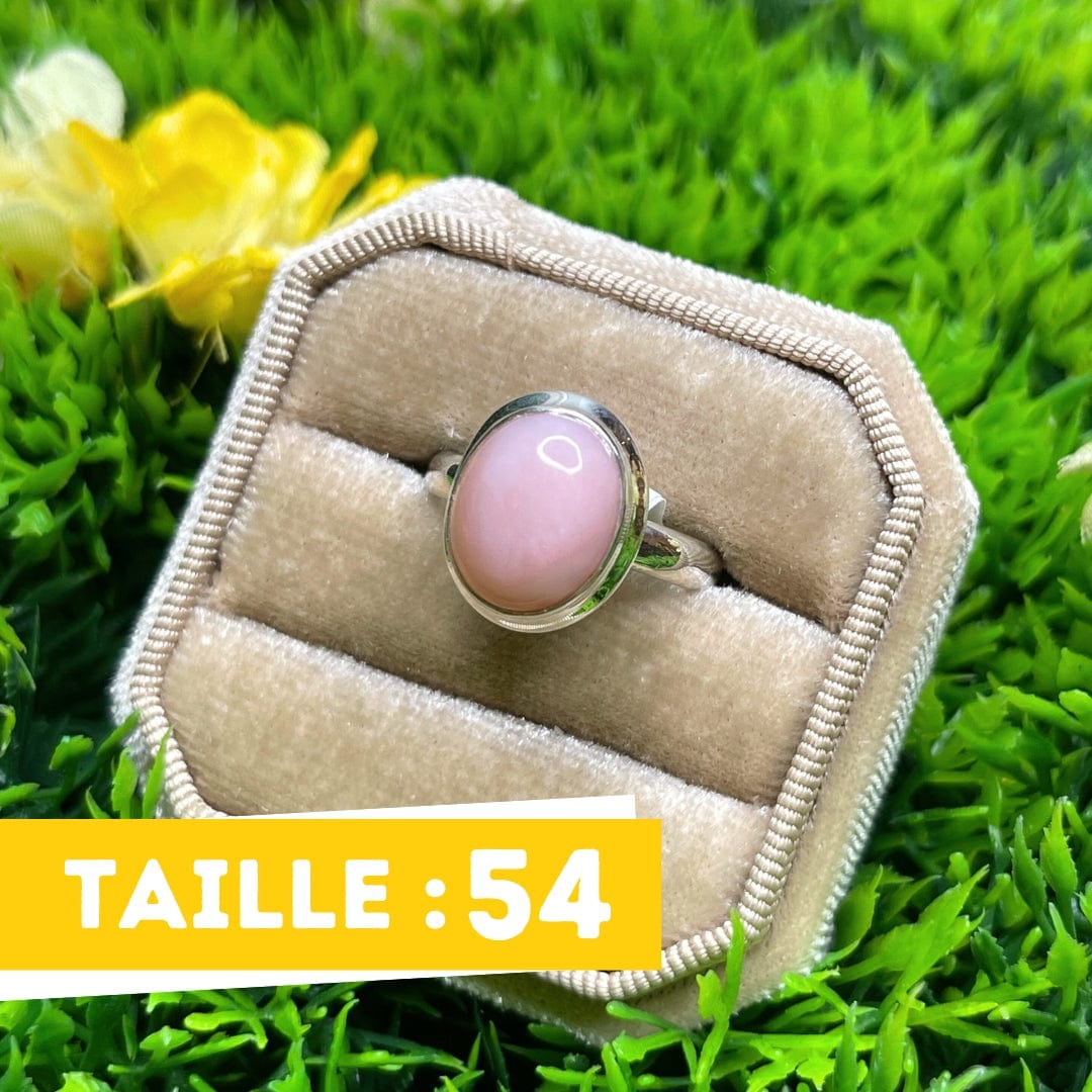 Bague Argent Opale Rose #30