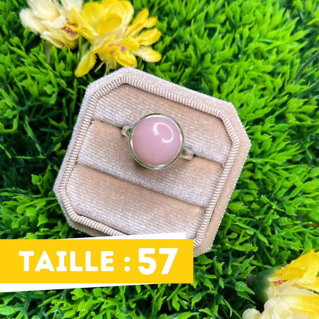 Bague Argent Opale Rose #53