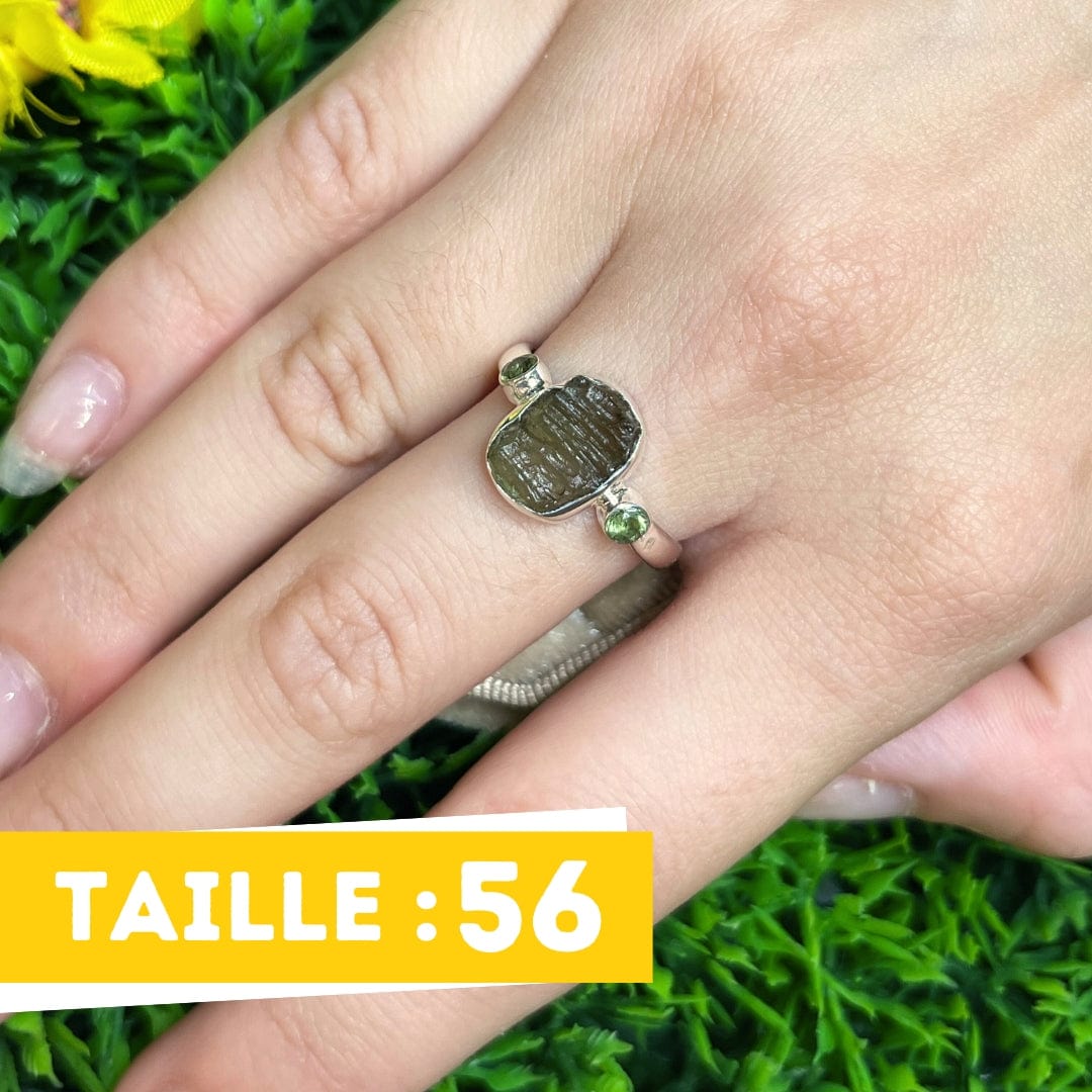 Bague Argent Moldavite #11