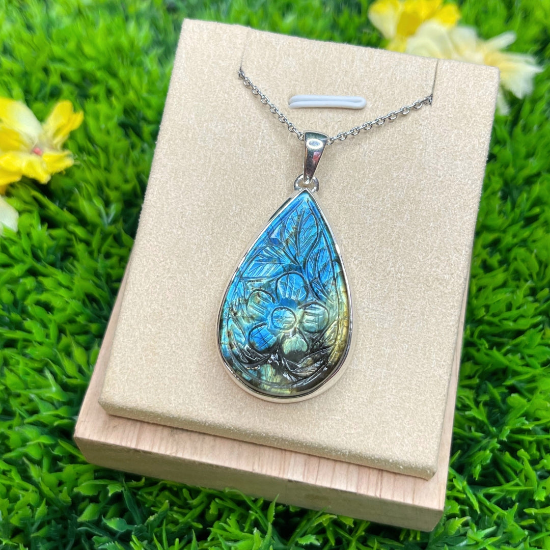 Pendentif Labradorite Blue Fire #16