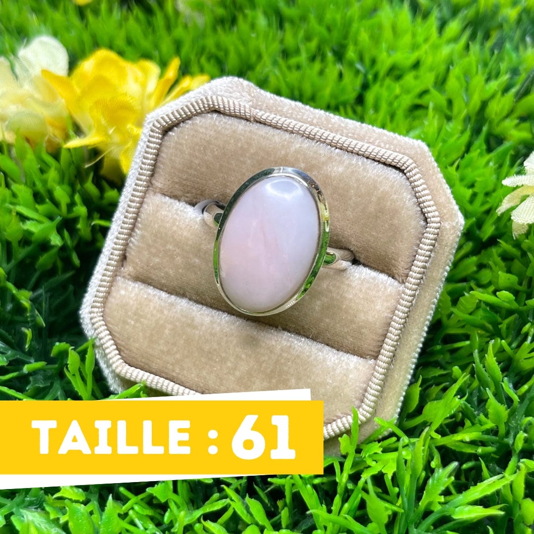 Bague Argent Opale Rose #45