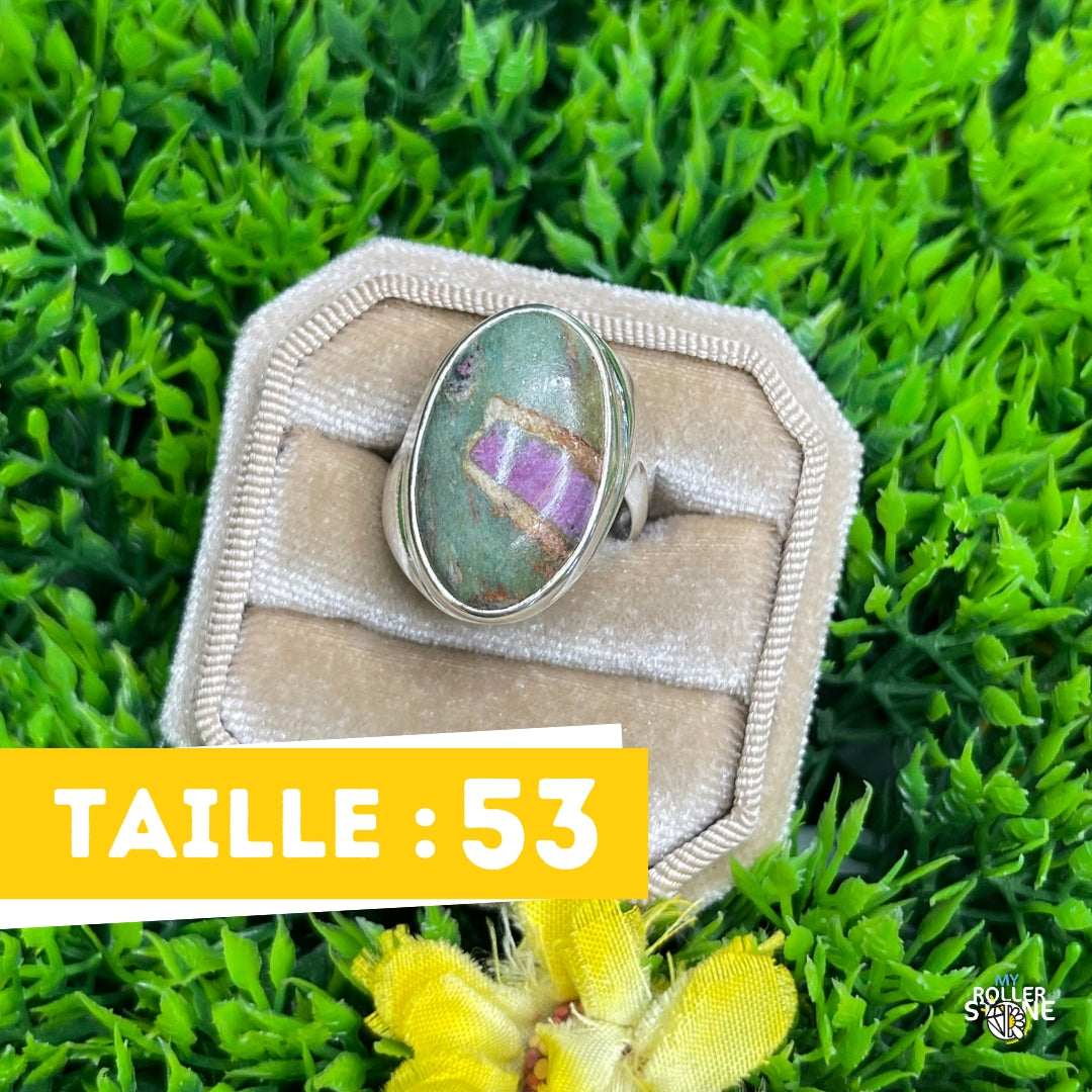 Bague Argent Rubis Fuchsite #10