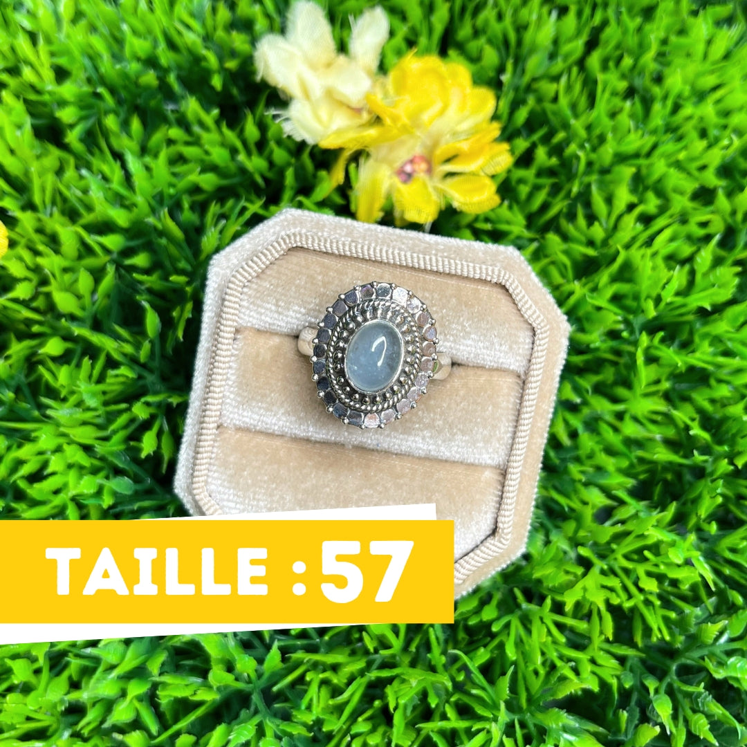 Bague Argent Aigue Marine #51