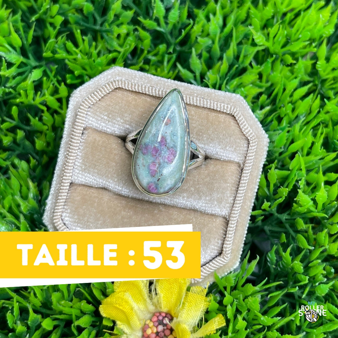 Bague Argent Rubis Fuchsite #25