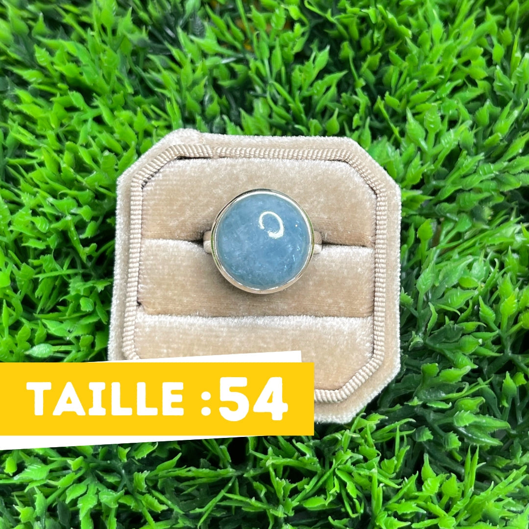 Bague Argent Aigue Marine #85