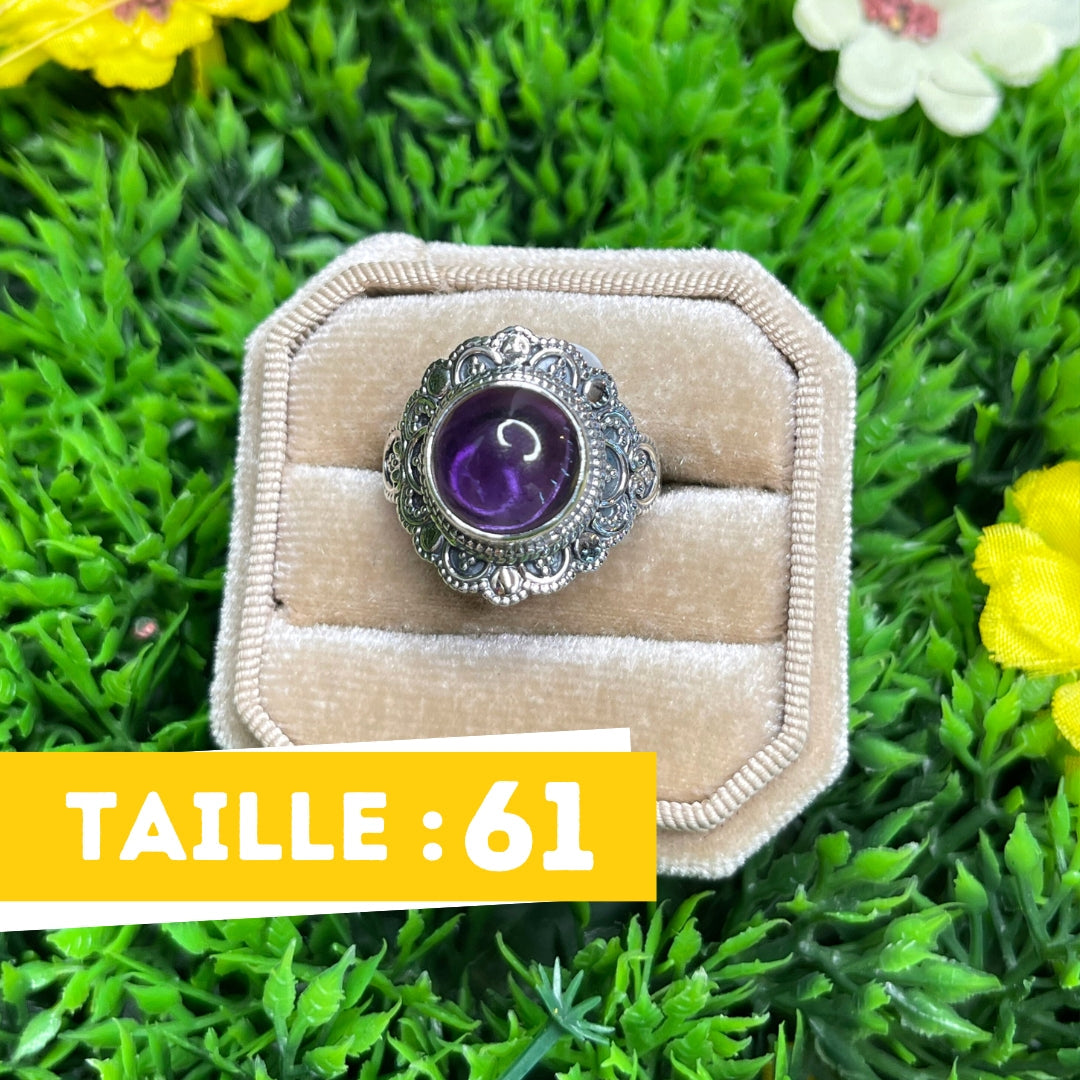 Bague Argent 925 Améthyste #23