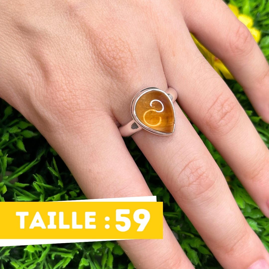 Bague Argent Citrine #16