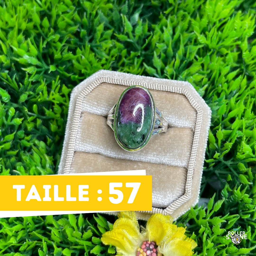 Bague Argent Rubis Zoïsite #14