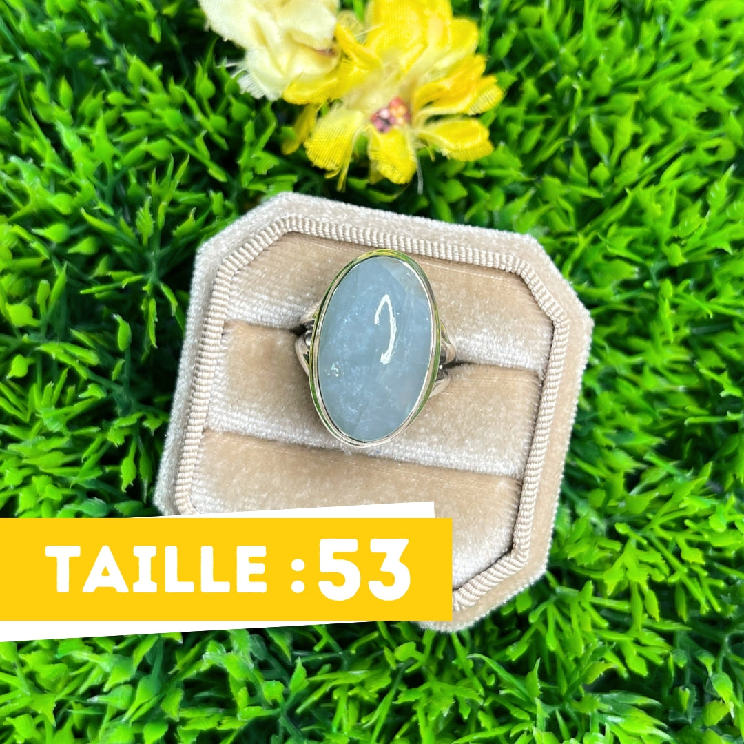 Bague Argent Aigue Marine #54