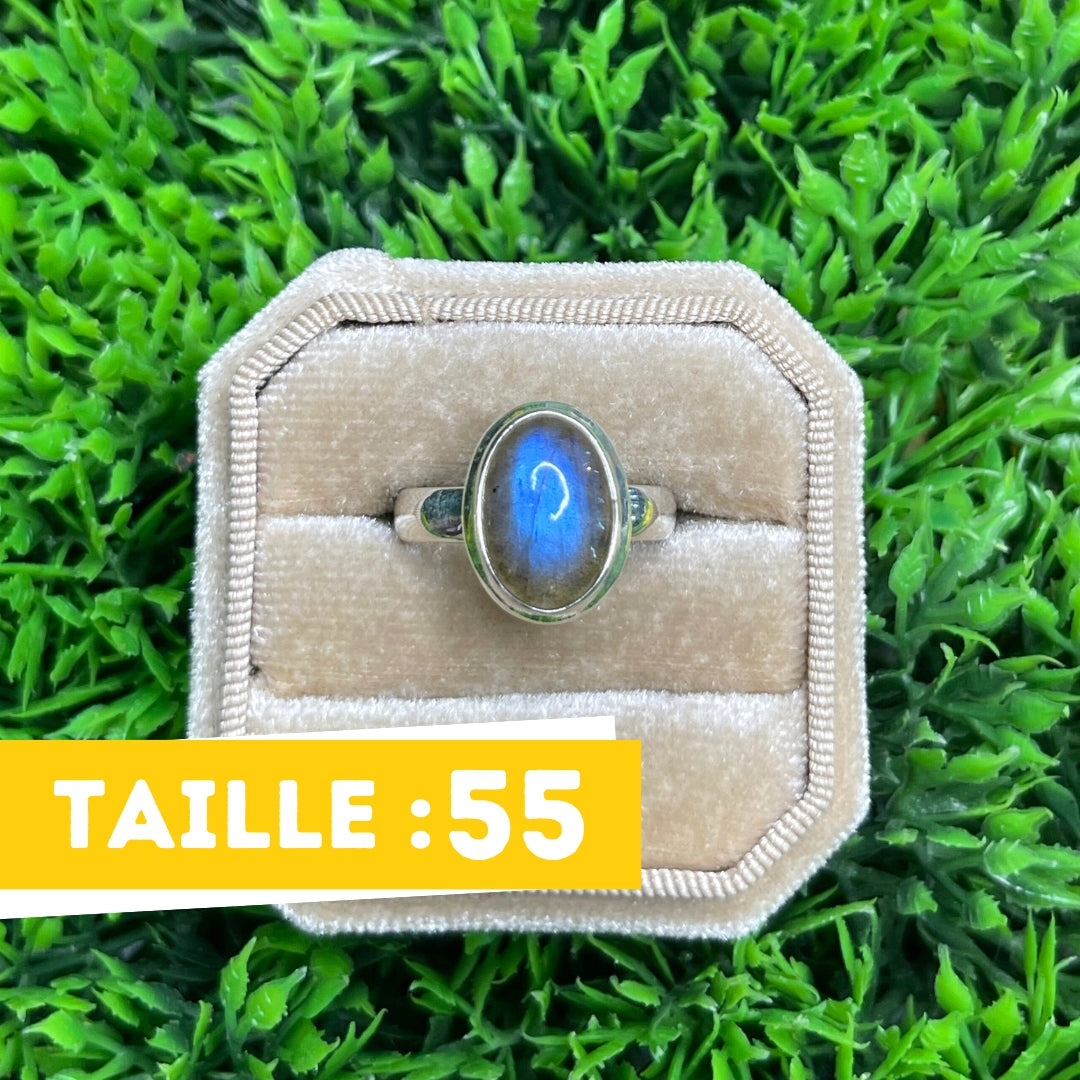 Bague Argent Labradorite Bluefire #218