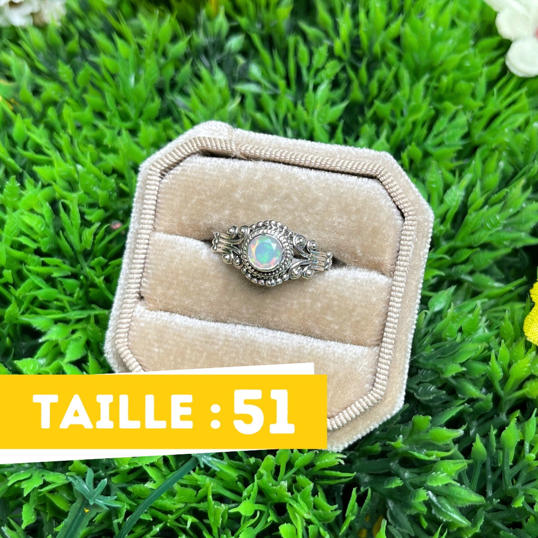 Bague Argent 925 Opale Ethiopienne #24