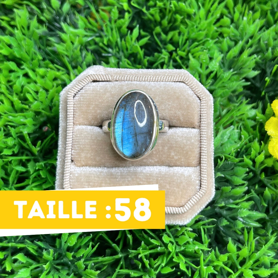 Bague Argent Labradorite Bluefire #175