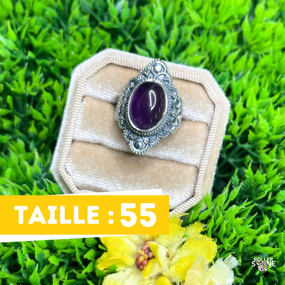 Bague Argent 925 Améthyste #179